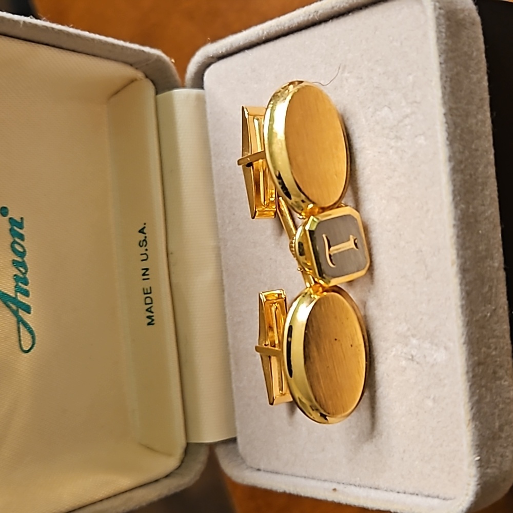 Anson cufflinks vintage with tie tacks